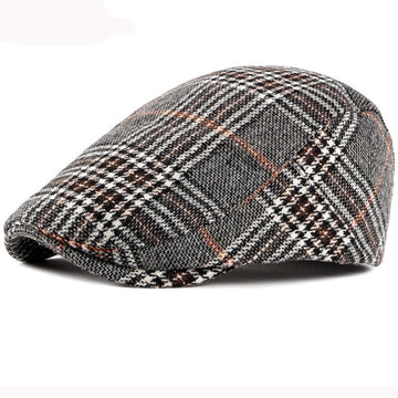 "Scholes" Tartan Cotton Flat Cap